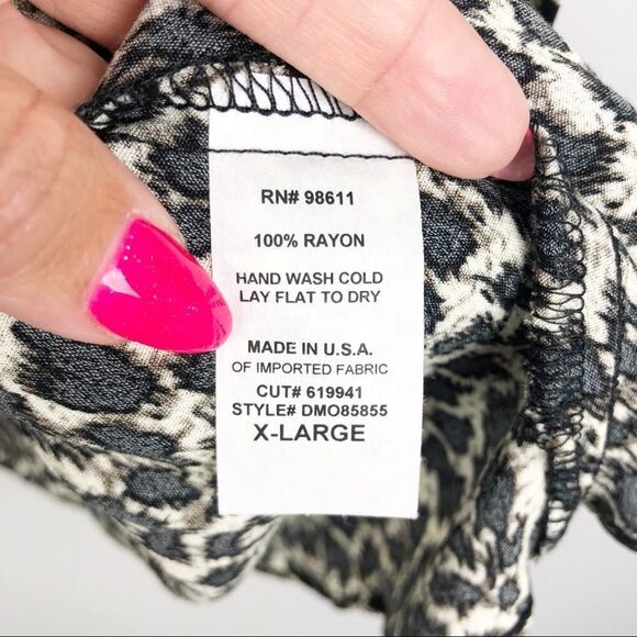 EIGHT SIXTY | Animal Print Leopard Strappy Top XL - Picture 6 of 8